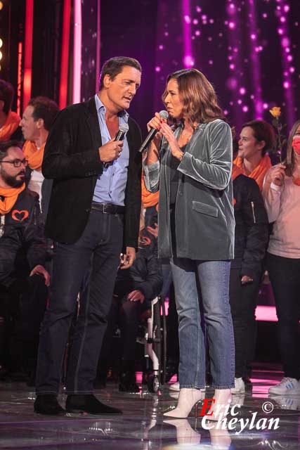 Dany Brillant, Chimène Badi, Téléthon, Télévision France 2 (Paris), 4 décembre 2021, © Eric Cheylan / https://lovinglive.fr