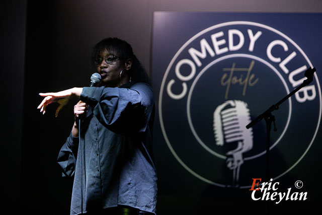 Rokhaya Diallo, Comedy Club Etoile (Paris), 24 janvier 2024, © Eric Cheylan / https://lovinglive.fr