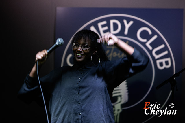 Rokhaya Diallo, Comedy Club Etoile (Paris), 24 janvier 2024, © Eric Cheylan / https://lovinglive.fr