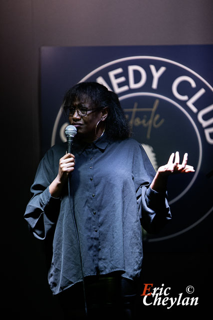 Rokhaya Diallo, Comedy Club Etoile (Paris), 24 janvier 2024, © Eric Cheylan / https://lovinglive.fr