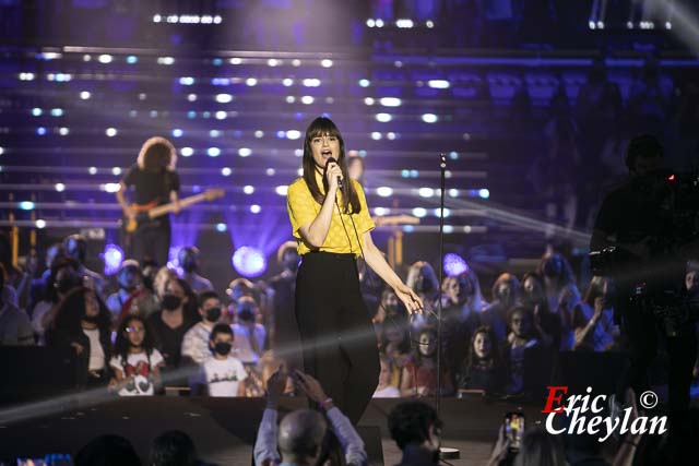 Clara Luciani, RFM Music Show, 40ème anniversaire de la radio RFM, Palais des Sports Marcel Cerdan (Levallois), 26 juin 2021, © Eric Cheylan / volubilis.net