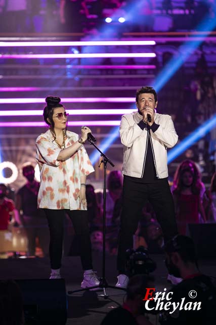 Hoshi et Patrick Bruel, RFM Music Show, 40ème anniversaire de la radio RFM, Palais des Sports Marcel Cerdan (Levallois), 26 juin 2021, © Eric Cheylan / volubilis.net